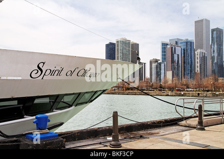 L'esprit de Chicago amarré au Navy Pier. Banque D'Images