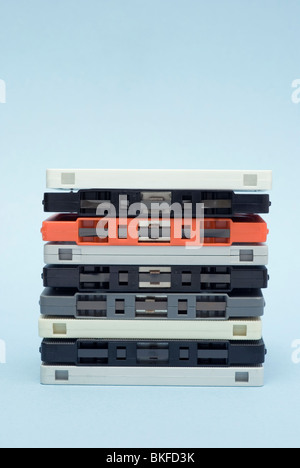 Cassettes audio empilés Banque D'Images