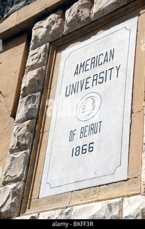 Le Liban. CAMPUS DE L'UNIVERSITÉ AMÉRICAINE DE BEYROUTH Banque D'Images