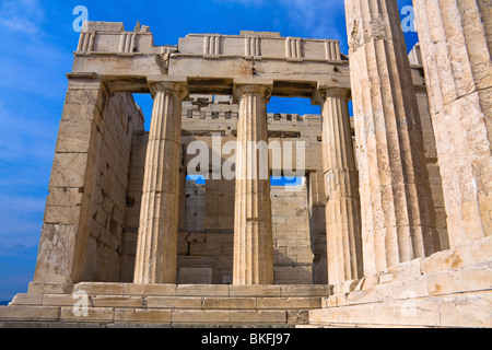 Détail de la construction du Parthénon sur l'Acropole à Athènes, Grèce Banque D'Images