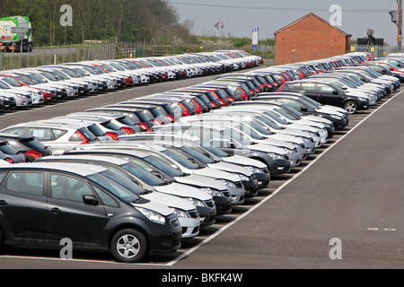 Voitures Kia docks d'Immingham humberside angleterre uk go Banque D'Images