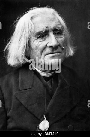 Liszt, Franz, 22.10.1811 - 31.7.1886, compositeur et pianiste hongrois, portrait, photographie de L. Held, Weimar, vers 1885, Banque D'Images