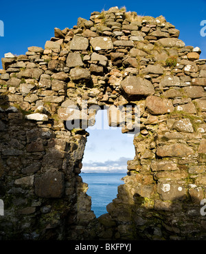 Ruines du château de Duntulm, Isle of Skye, Scotland Banque D'Images