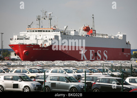 Location de transporteur de l'Shortsea-Reederei KESS, Bremerhaven, Allemagne Banque D'Images