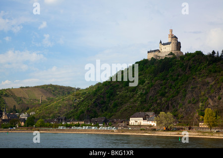 Près de marksburg Braubach au Rhin Banque D'Images