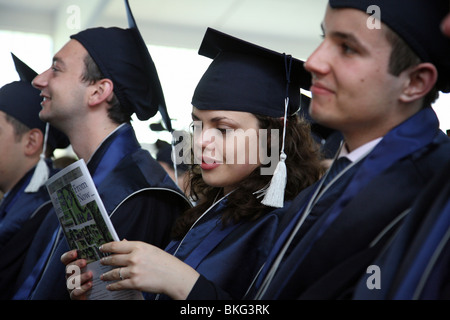 Les étudiants d'une cérémonie de remise de diplômes à l'université Jacobs de Brême, Allemagne Banque D'Images