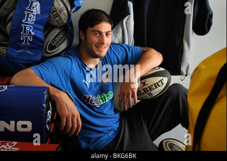 L'ailier Matt Banahan Bath Rugby, photographié au Recreation Ground vestiaires Mai 2008 Banque D'Images