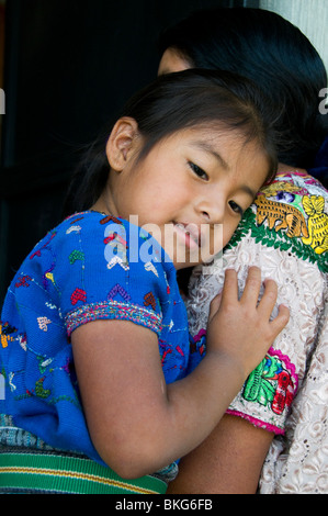 Fille guatémaltèque Guatemala Solola ministère Banque D'Images