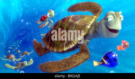 Le monde de Nemo (2003) LE CRÉDIT D'ANIMATION DISNEY FINN 001-05 Banque D'Images