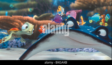 Le monde de Nemo (2003) LE CRÉDIT D'ANIMATION DISNEY FINN 001-18 Banque D'Images