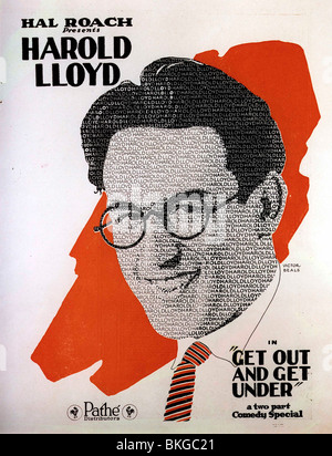 GET OUT AND GET UNDER (1920) POSTER HAROLD LLOYD, Fred C. NEWMEYER (DIR) GOGU CP 001 Banque D'Images