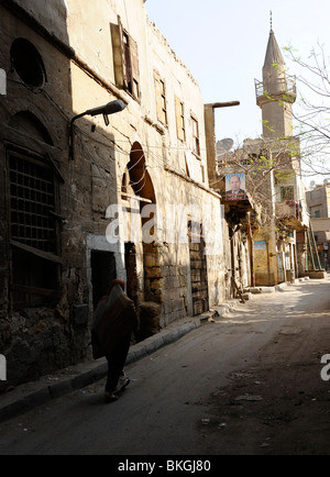 Scène de rue , al gamaliyya ,le Caire islamique , Égypte Banque D'Images