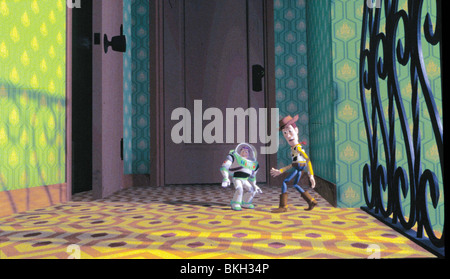 TOY STORY (1995), WOODY BUZZ L'ÉCLAIR D'ANIMATION DISNEY TYSY Crédit 012 L Banque D'Images