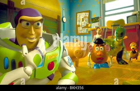 TOY STORY 2 (1999) ANIMATED Buzz Lightyear (caractère), Hamm (Personnage), MR POTATO HEAD (caractère), BO-PEP (caractère), REX Banque D'Images