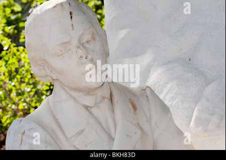 Statue de Frédéric Chopin dans le Parc de Monceau, 'Art public' Paris France, parc monceau paris Banque D'Images