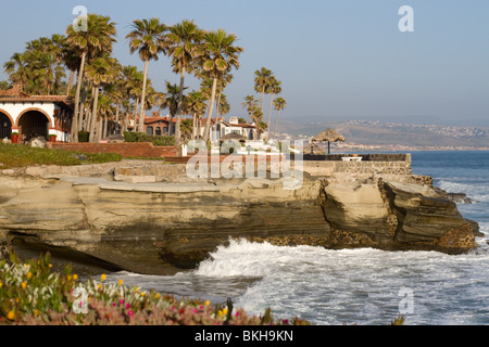 Le bord de mer de Las Gaviotas près de Rosarito Beach en Basse Californie. Banque D'Images