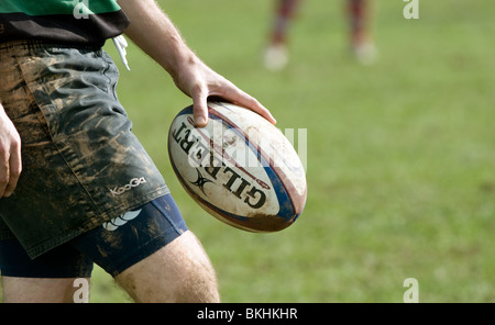 Rugby Club. Tenbury Wells v Claverdon dans les Midlands de l'Ouest (5) Sud ouest ligue. Banque D'Images