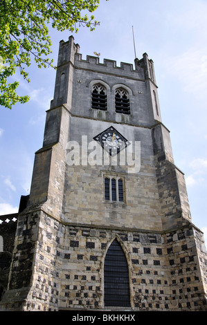 Église abbatiale, l'abbaye de Waltham, Essex, Angleterre, Royaume-Uni Banque D'Images