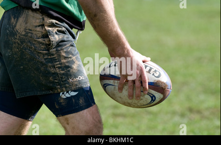 Rugby Club. Tenbury Wells v Claverdon dans les Midlands de l'Ouest (5) Sud ouest ligue. Banque D'Images