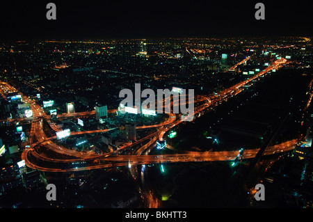 City skyline at night. Bangkok, Thaïlande Banque D'Images