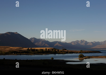 Le Lac Tekapo, Canterbury, Nouvelle-Zélande Banque D'Images