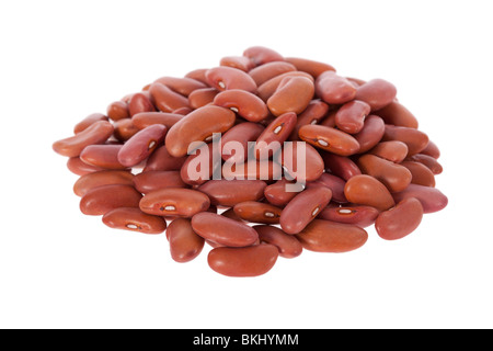 Les haricots rouge isolé sur fond blanc Banque D'Images