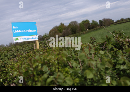 Voter Conservateur général britannique affiche électorale Avril 2010 à Somerset rural candidat Ian Liddell Grainger Banque D'Images