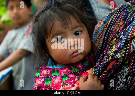 Bébé maya du Guatemala Panajachel Banque D'Images