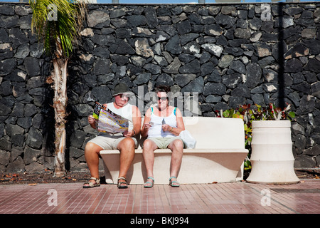 Tenerife Costa adeje retraités Banque D'Images