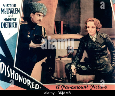 DISHONORED (1931) POSTER VICTOR MCLAGLEN, Marlene Dietrich, Josef von Sternberg (DIR) DICH 001 CP Banque D'Images