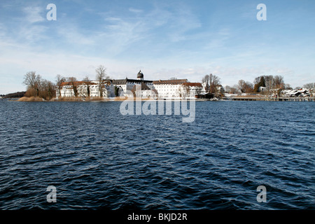 L'Île Fraueninsel, Chiemsee, Chiemgau Haute-bavière Allemagne, Europe Banque D'Images