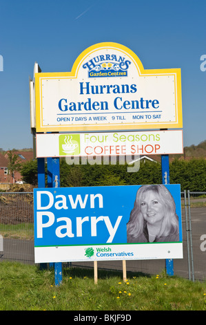 Dawn Parry 2010 candidat du Parti conservateur général affiche électorale dans la circonscription de l'Est Newport South Wales UK Banque D'Images