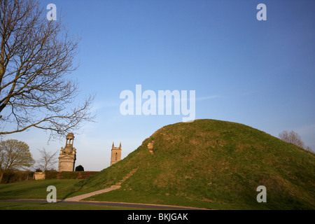 Dundonald douves ou motte homme fait colline artificielle pour un fort, comté de Down en Irlande du Nord uk Banque D'Images