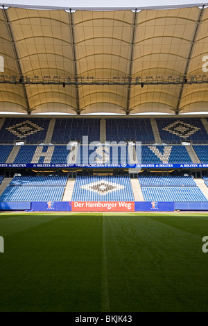 L'Hamburg Arena, stade stade de SV Hambourg et le lieu de la finale de la Ligue Europa de l'UEFA 2010. Banque D'Images