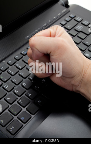 Clavier ordinateur noir close up Banque D'Images