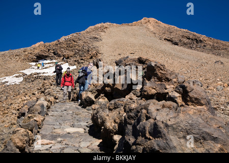 Chemin de haut de Mt. Teide, Tenerife Banque D'Images