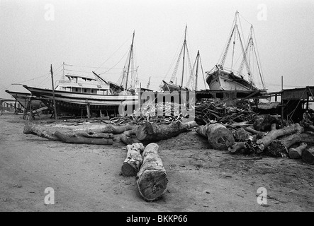 Un chantier à Ra's al-Barr, dans le Delta du Nil de l'Égypte Banque D'Images