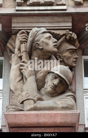 Ancien Legio bank building, Prague, République Tchèque Banque D'Images