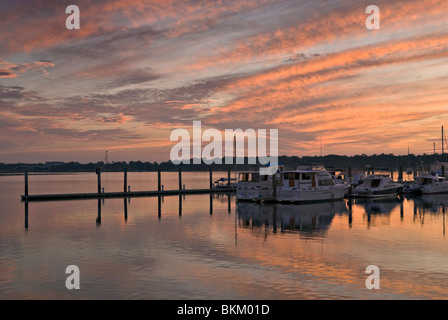 Marina à Beaufort, Caroline du Sud, USA Banque D'Images