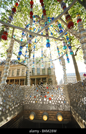 Entrée du métro Palais Royal, Place Colette Paris France Banque D'Images