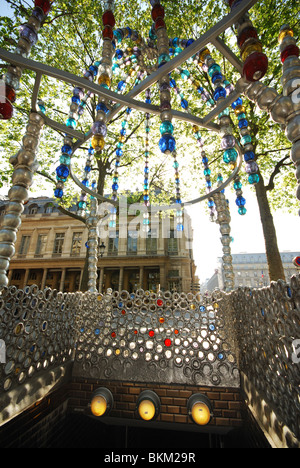 Entrée du métro Palais Royal, Place Colette Paris France Banque D'Images