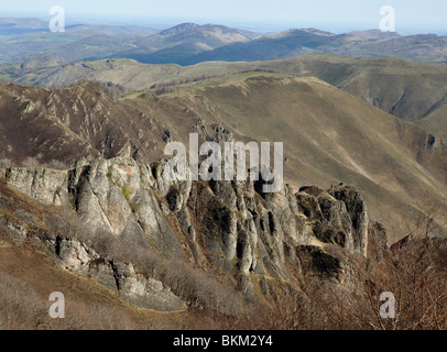 Les Pyrénées en France à la forêt d'Iraty, près de la frontière de l'Espagne Banque D'Images