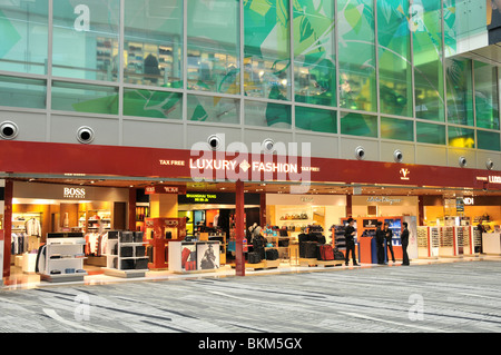 Duty free shop de l'aéroport international de Changi, à Singapour Banque D'Images