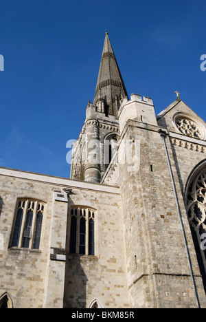 Tour et flèche de la cathédrale de Chichester. West Sussex. L'Angleterre Banque D'Images