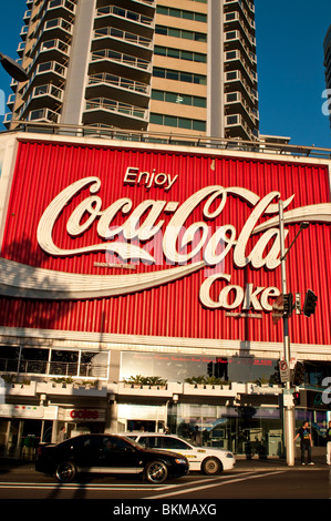 Signe iconique Coca Cola, Kings Cross, Sydney, Australie Banque D'Images