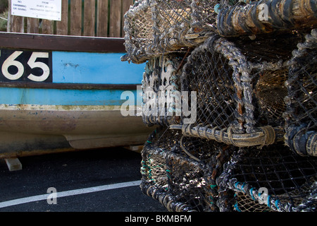 Des casiers à homard vide Banque D'Images