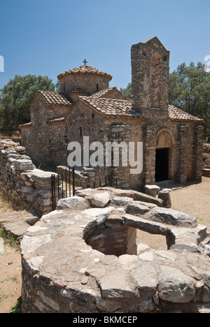 Diasoritis Saint-georges église Byzantine, Chalki, l'île de Naxos, Grèce Banque D'Images