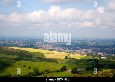 Vue sur Blakelow de Macclesfield de nez Teggs Country Park à Macclesfield Cheshire;Angleterre Banque D'Images