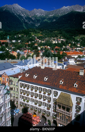 Petit toit d'or, Goldenes Dachl, Herzog friedrich Strasse, ville d'Innsbruck, Tyrol, Autriche Etat Banque D'Images