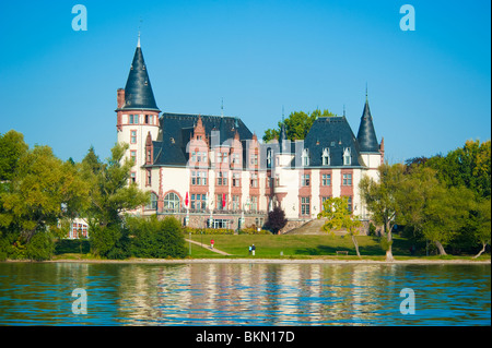 Klink, château, Western-Pomerania Mecklenburg Mueritz, Allemagne Banque D'Images